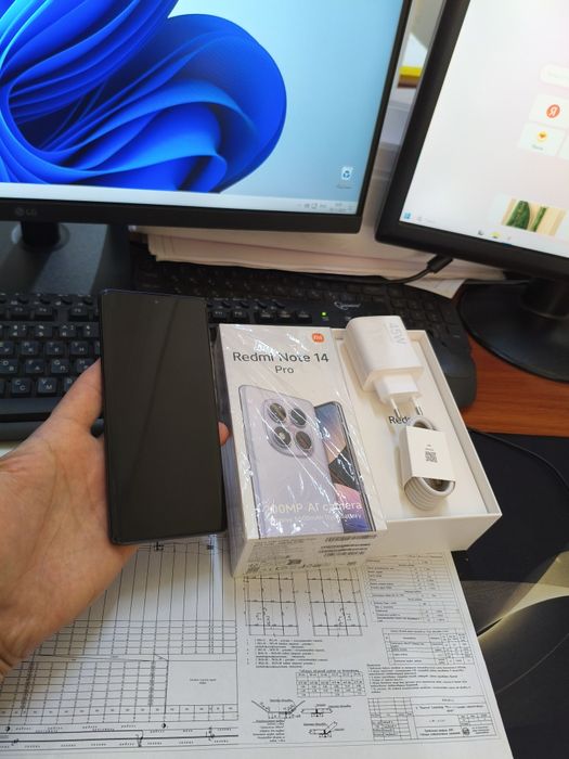 Redmi note 14pro 12/256gb(2025)3 kunlik ideal zur aybi yuq tozza tele