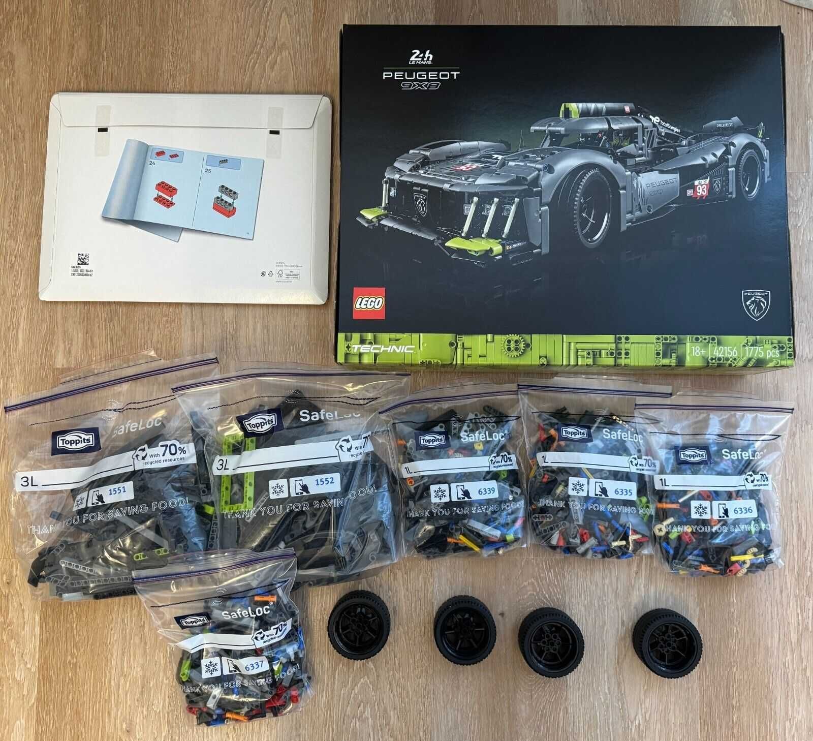 LEGO Technic PEUGEOT 9X8 24H Le Mans Hybrid Hypercar 1775 части