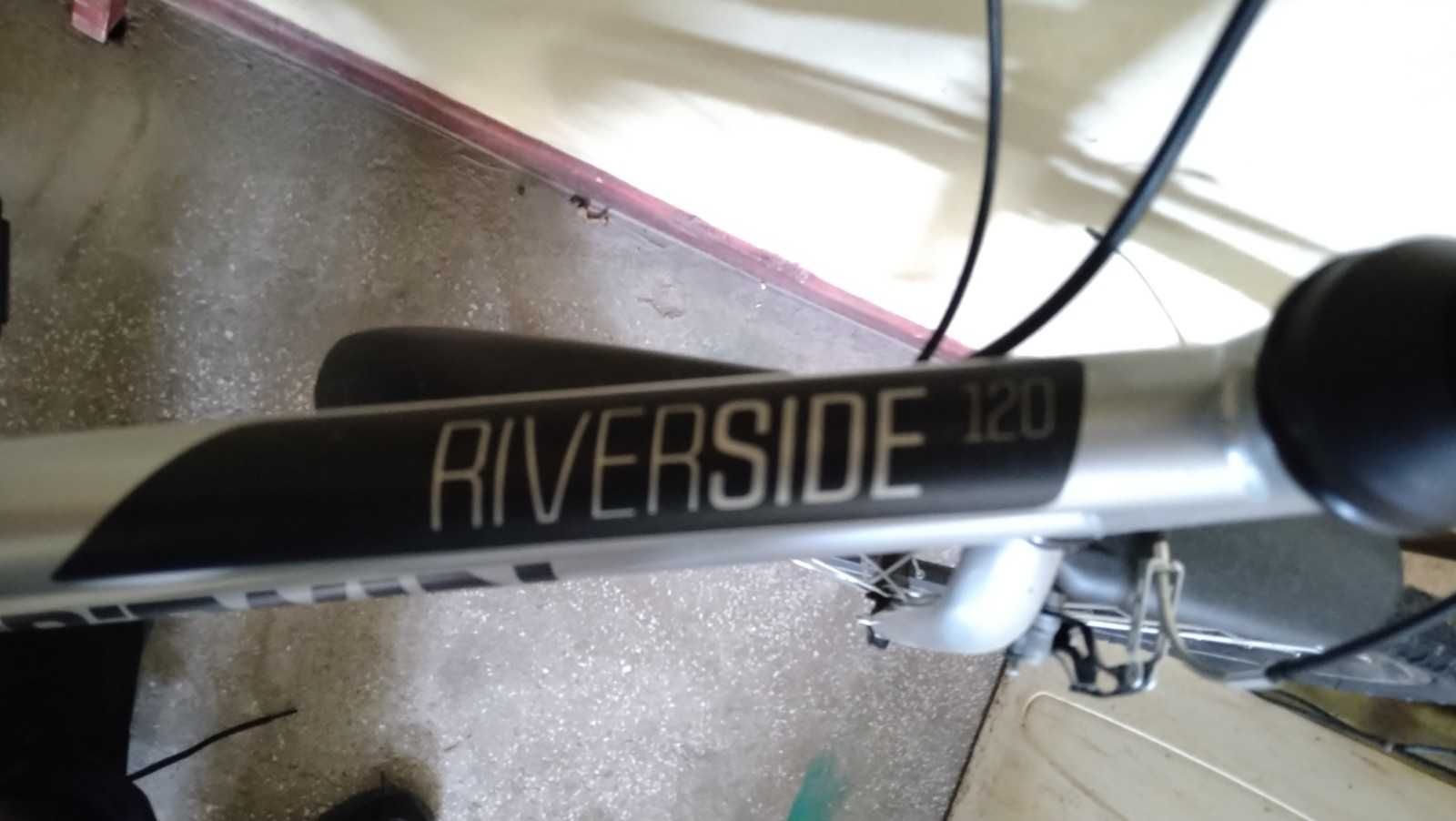 Bicicleta B TWIN RIVERSIDE 120 gri și accesorii