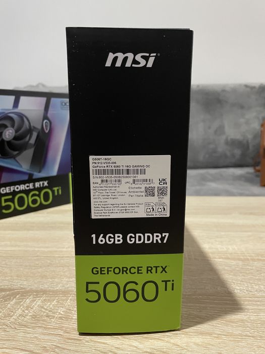 MSI Nvidia GeForce 5060Ti 16GB - чисто нова, неразопакована