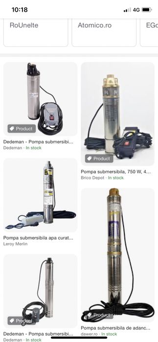 Repar hidrofoare , pompe sumersibile si schimb cu altele noi .