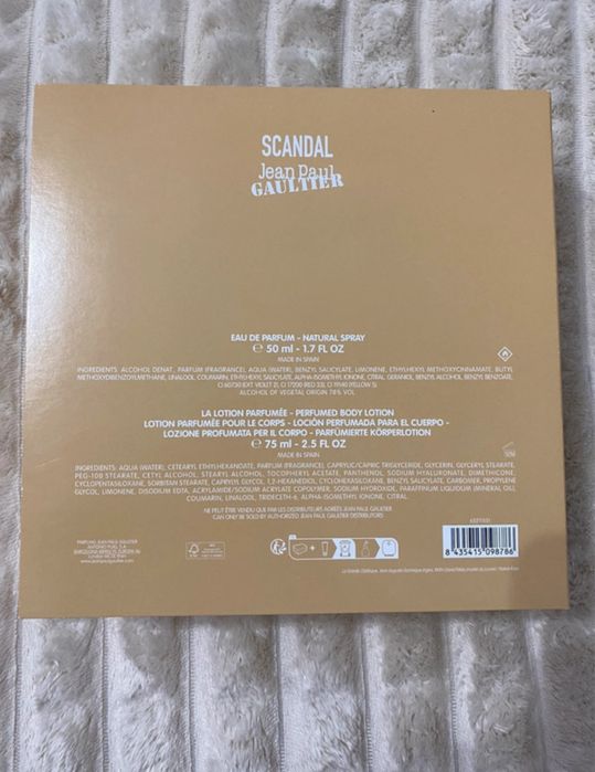 Set parfum Scandal (50 ml) + cremă de corp(75 ml)