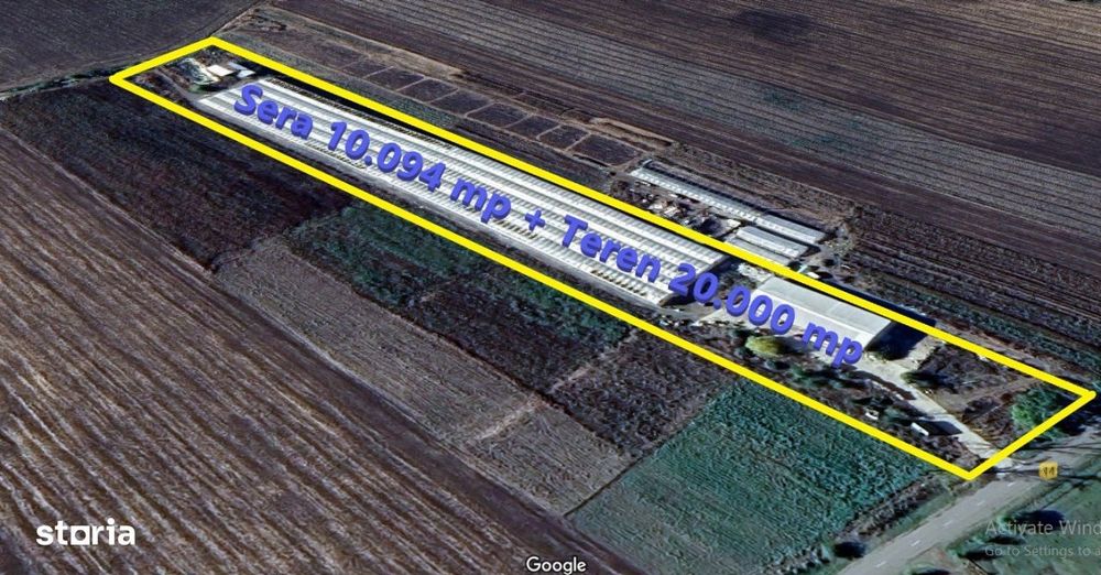 Sera de legume 10.094 mp + Hala 876 mp + teren 20.000 mp