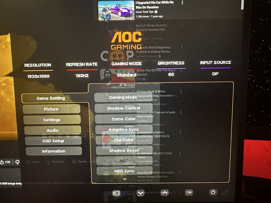 AOC Gaming 24G4XE, G-Sync, 180 HZ