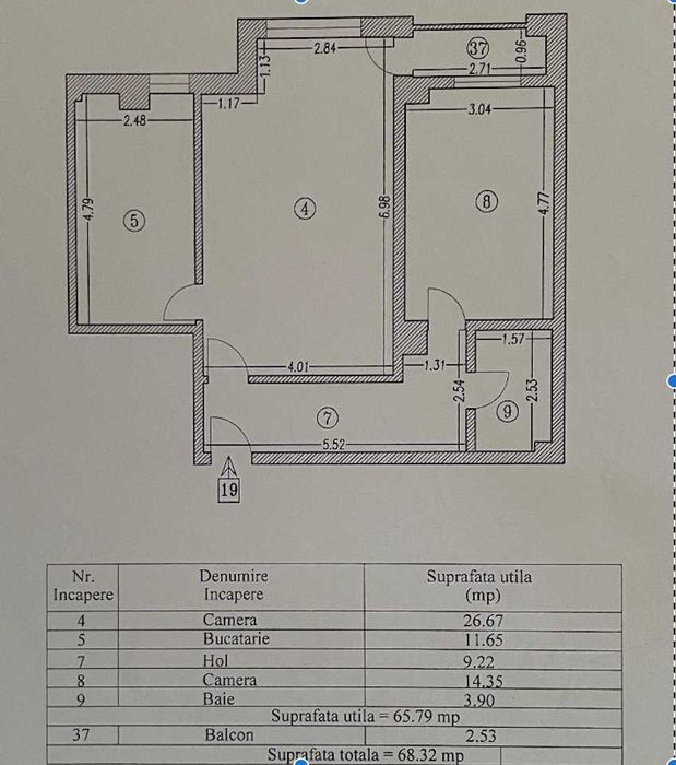 Vand apartament cu 2 camere ,Constanta,  zona Compozitori