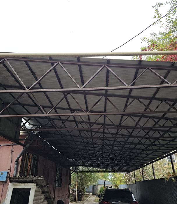 Навес. Готовые фермы