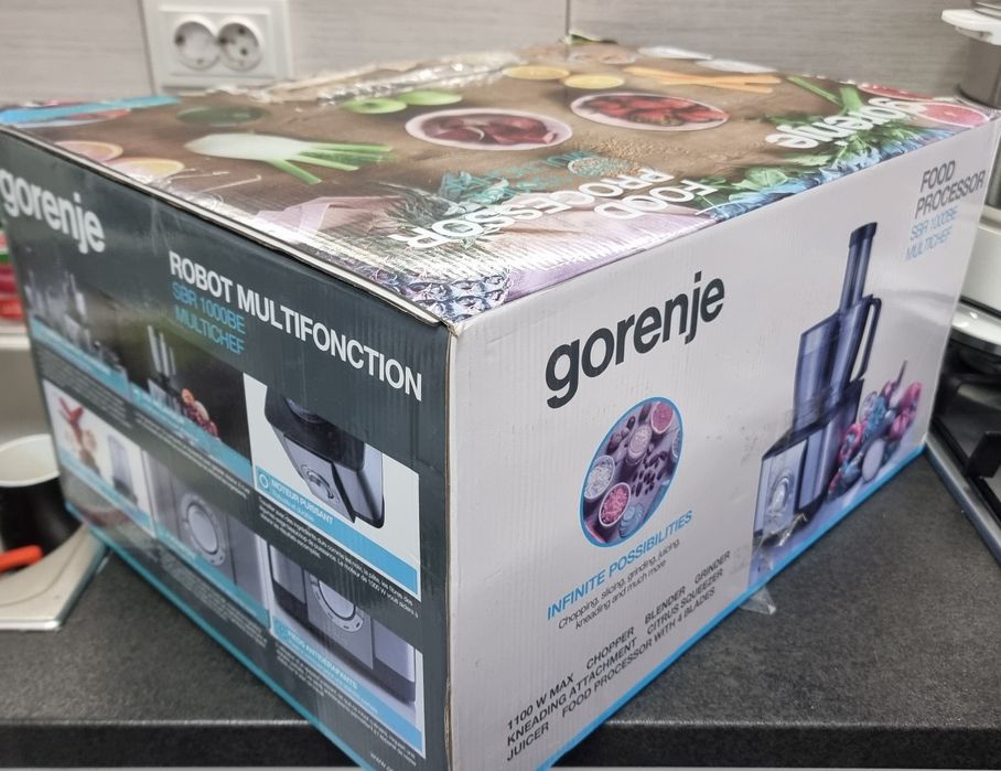 Robot de bucătărie Gorenje SBR1000BE – Nou, sigilat, 1100W, accesorii