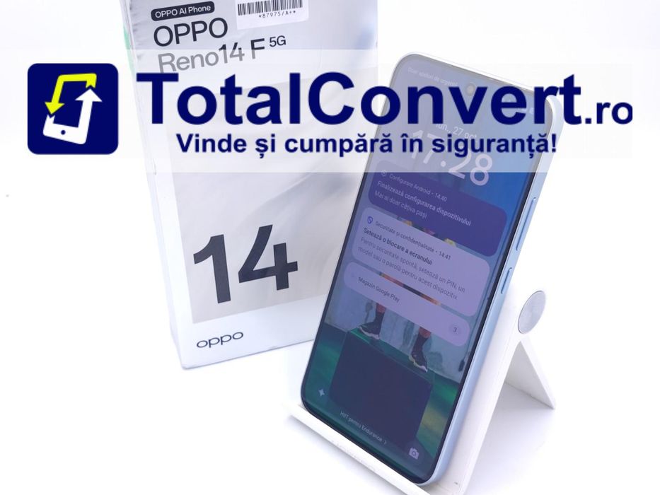 Oppo Reno 14 F 256GB Opal Blue 8GB Dual, Garantie 24 luni | #D87975