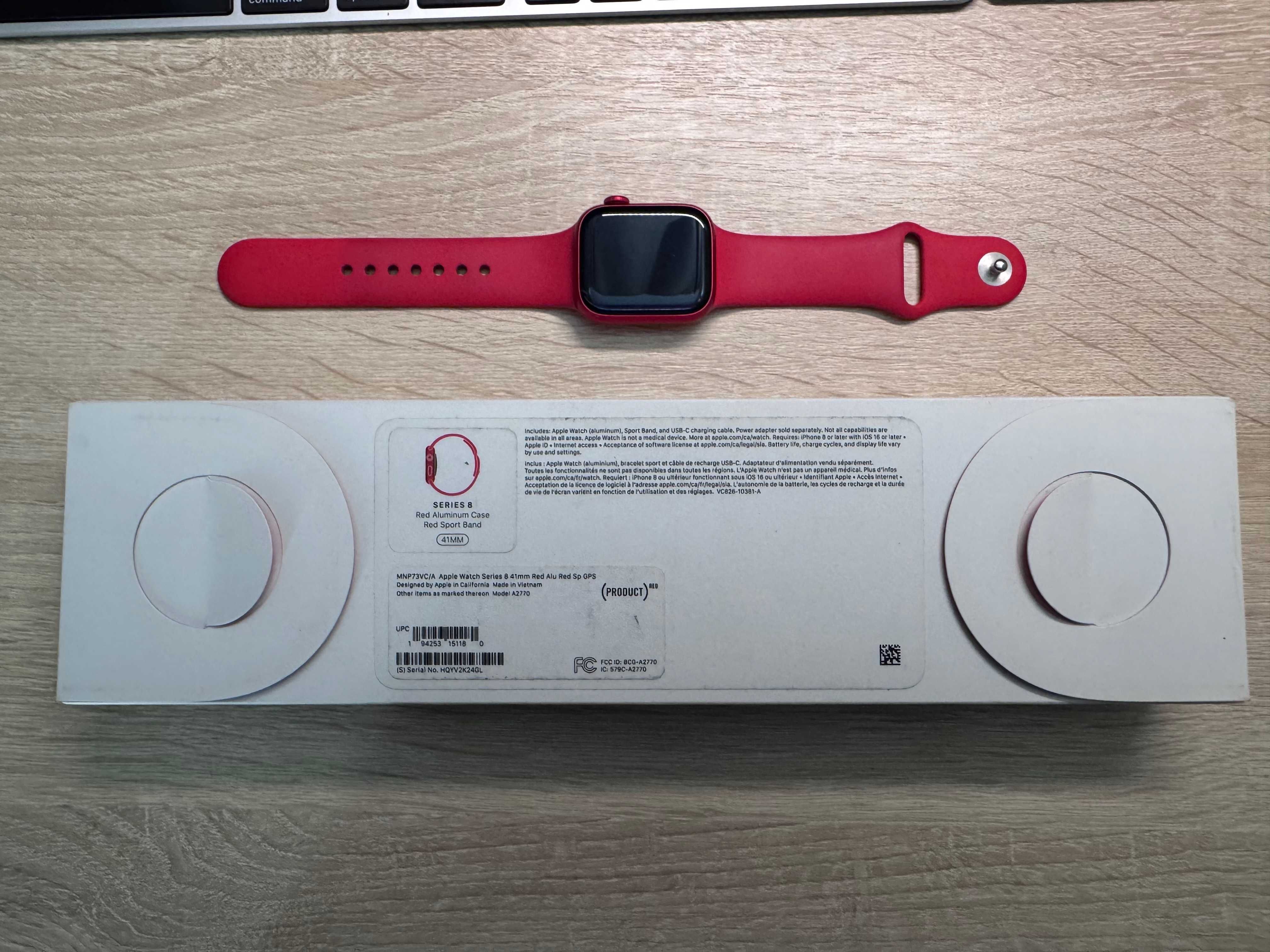 Apple Watch 8 series (Red Product, 41мм)