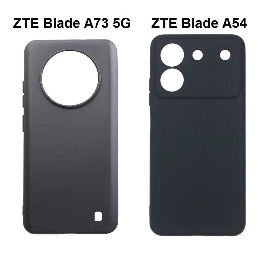 ZTE Blade A54 A73 5G A51 A71 - Черен Силиконов Кейс Гръб MATT
