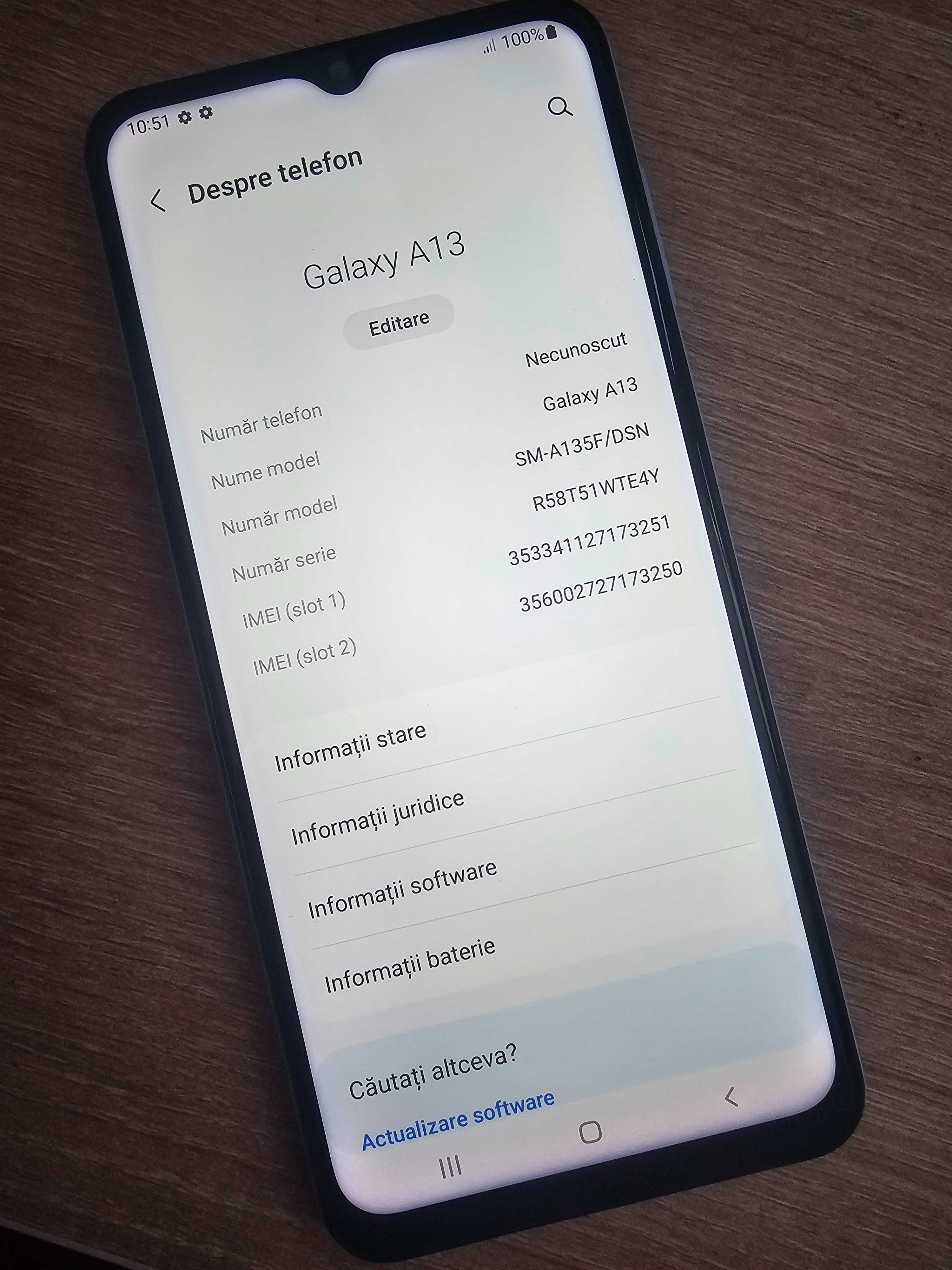 Samsung Galaxy A13 ,64 giga memorie interna , 4 giga ram , IMPECABIL !