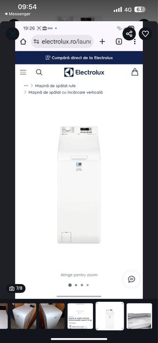 Masina de spalat verticala PerfectCare600 clasa B 7.0 kg inverter