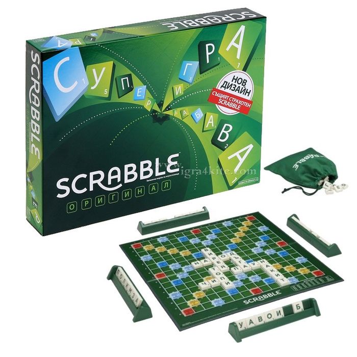 Плочки с букви за Scrabble (игра на думи)
