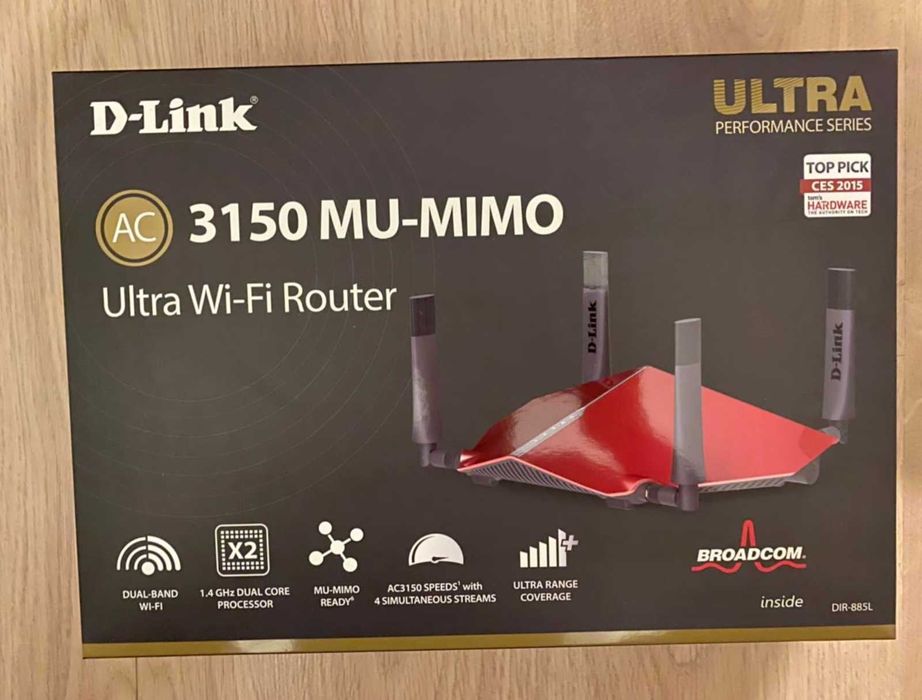 Геймърски ултра бърз рутер D-Link DIR-885L AC3150 ULTRA Wi-Fi Router
