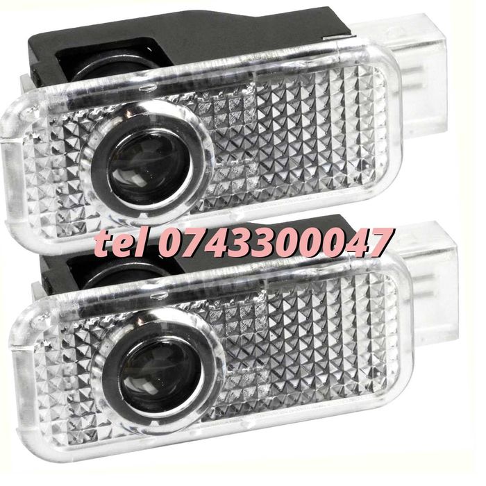 Set Lampi Led Holograme Proiectoare Logo Portiera Audi A3 A4 A5 A6 Q3