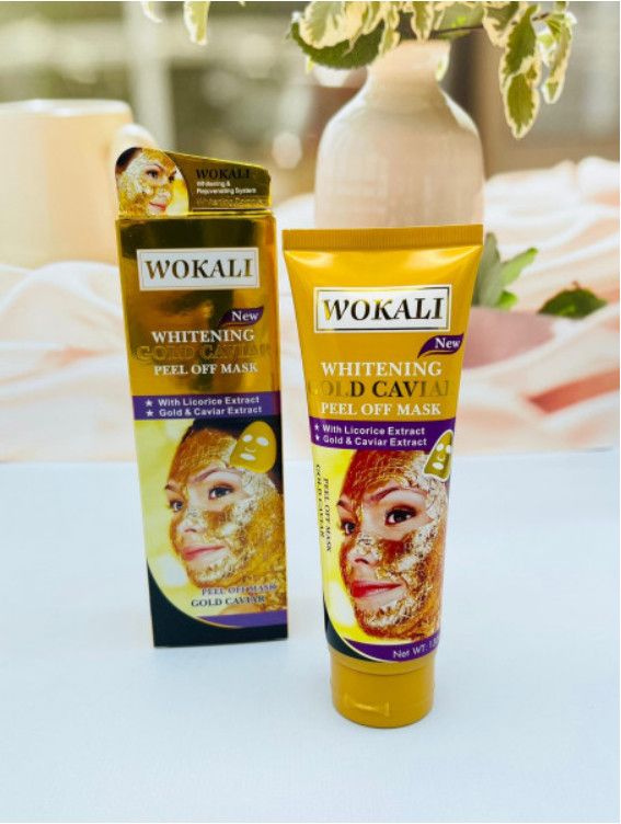 Masca de fata Peel Off Caviar, Aur 24K si Colagen, Wokali Gold Caviar