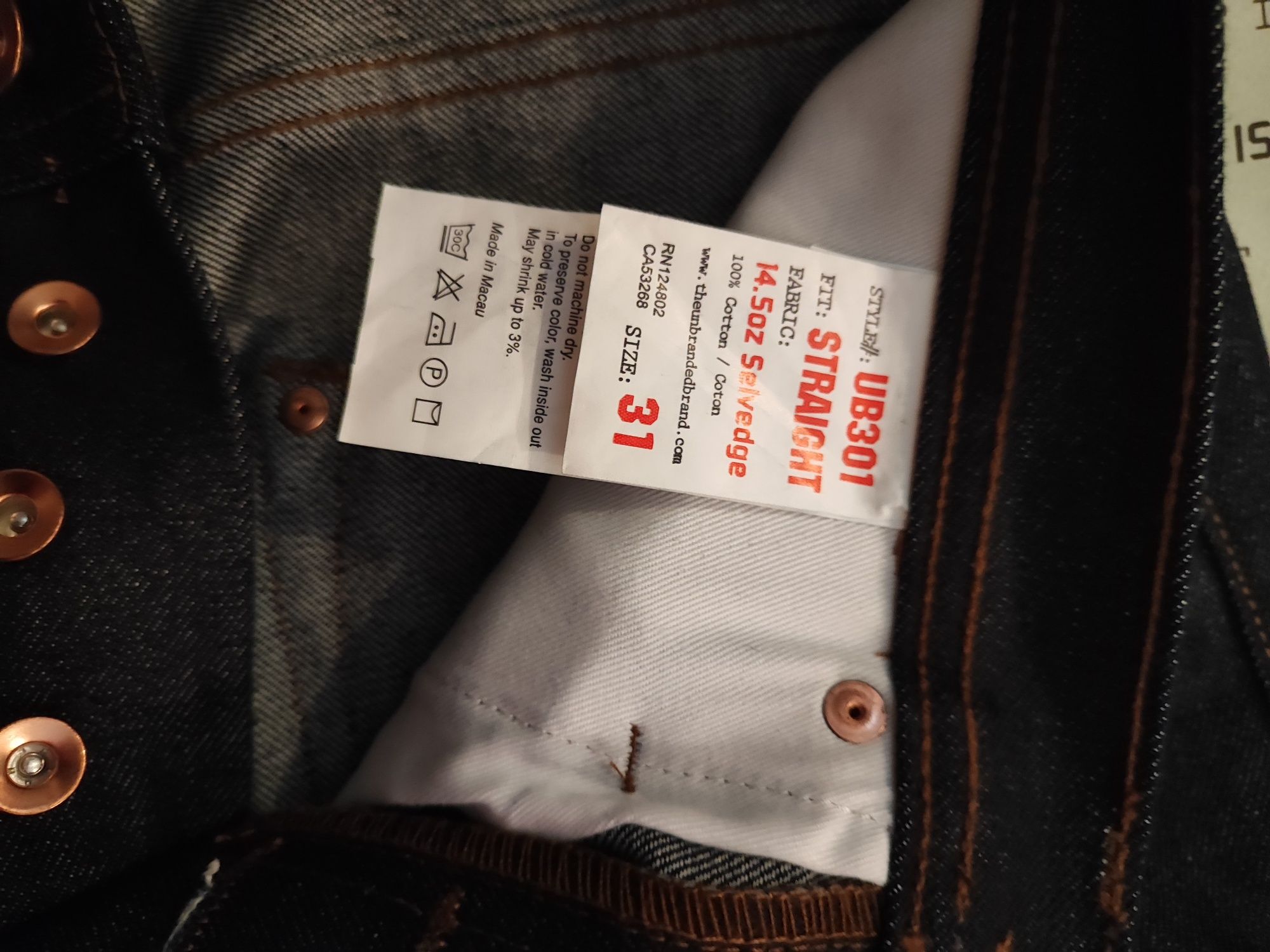Американски оригинални selvedge мъжки нови дънки на Unbranded brand