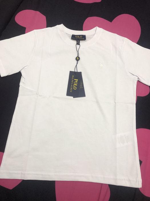 Tricou Polo alb copii