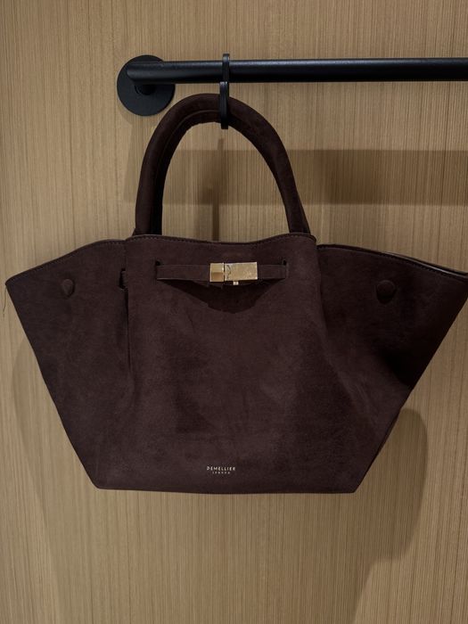 Demellier дамска чанта кафяв велур