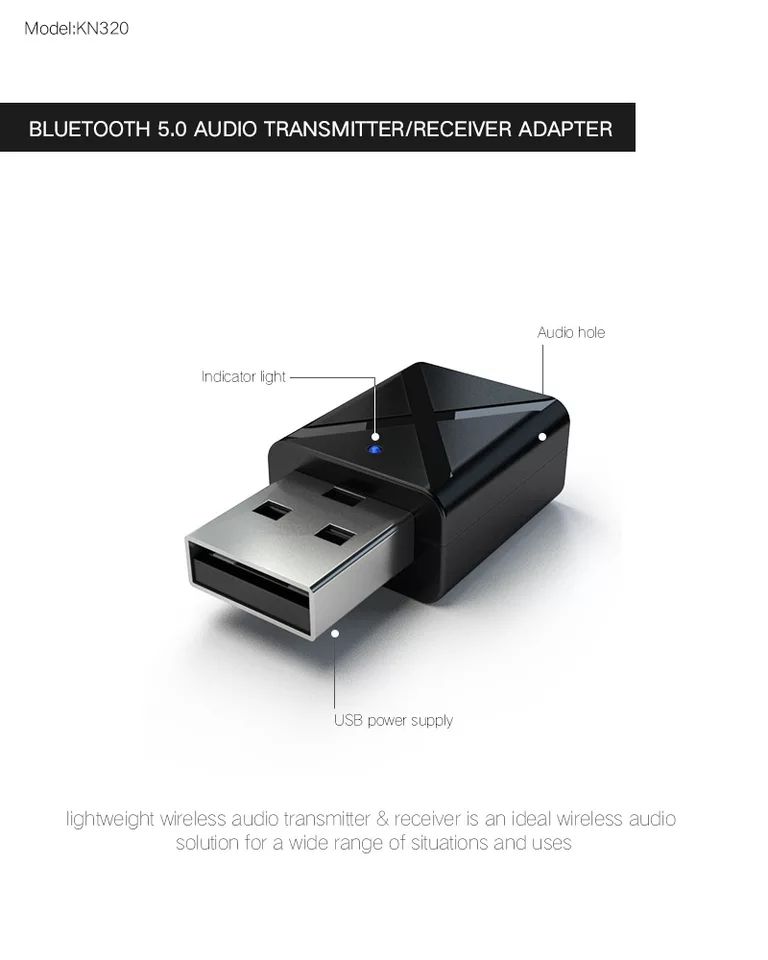 2 В 1 Bluetooth 5.0 трансмитер ресивър transmitter receiver адаптер