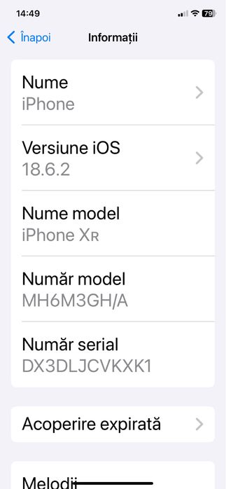 IPhon xr ca nou impecabil  functioneaza 10/10 baterie 99%.