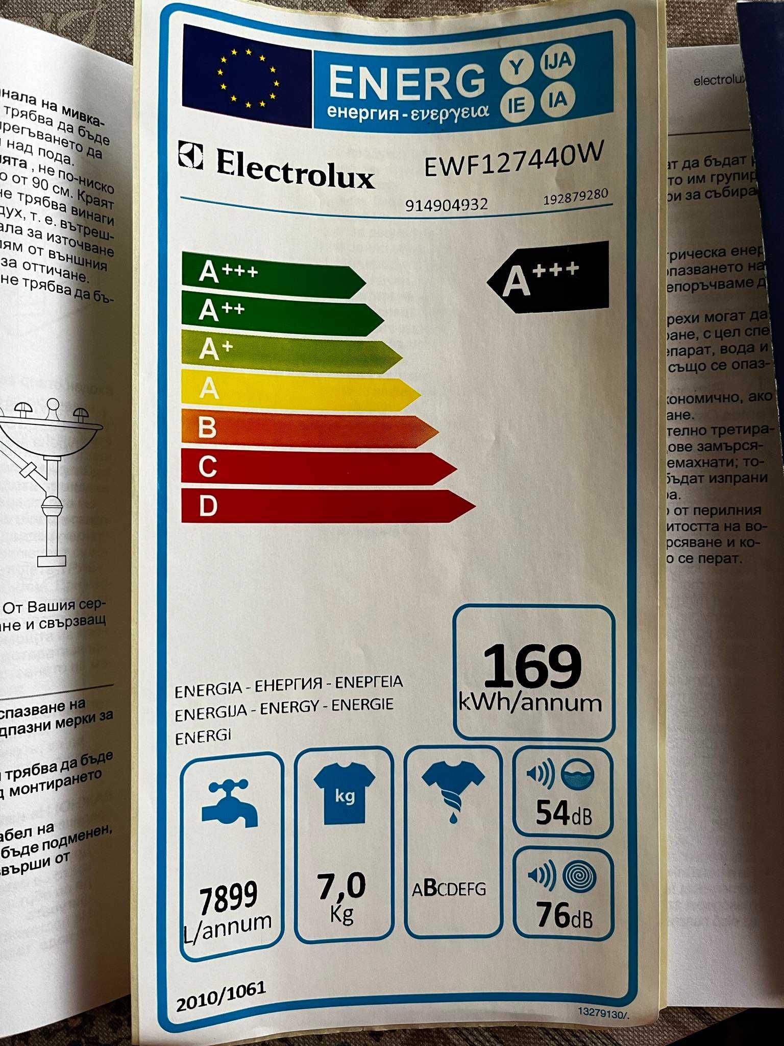 Пералня Електролукс EWF127440W