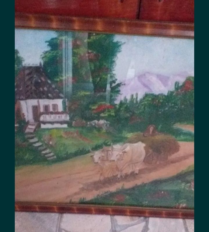 2Tablouri pictat pe carton 1994,1980