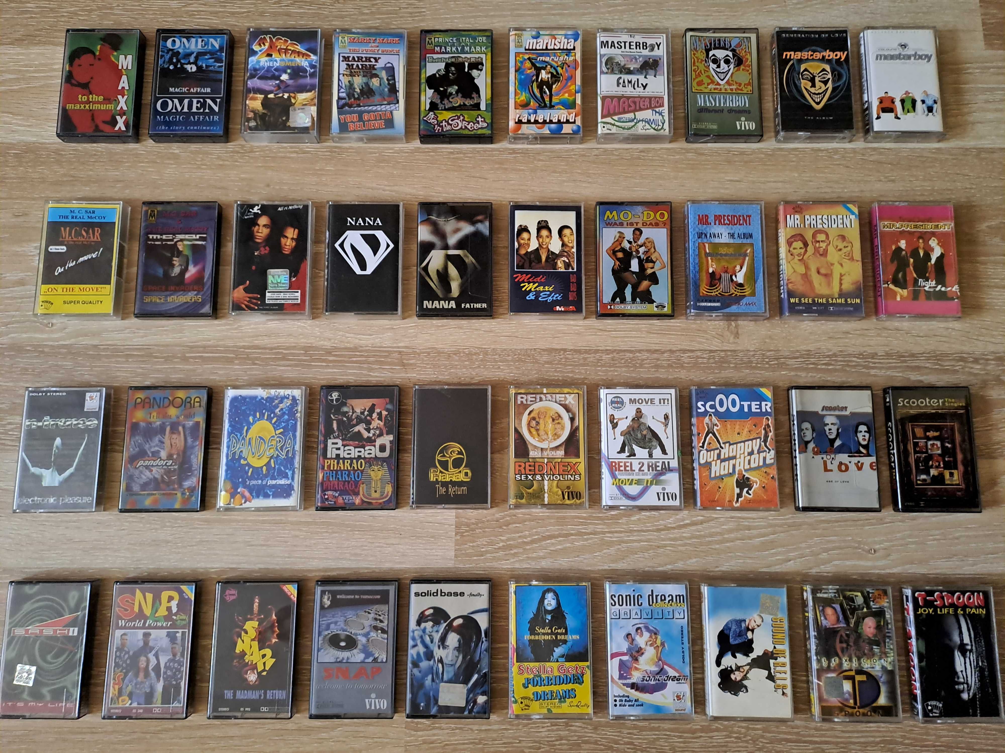 Colectie casete audio originale - muzica Eurodance -anii '90- RARITATI