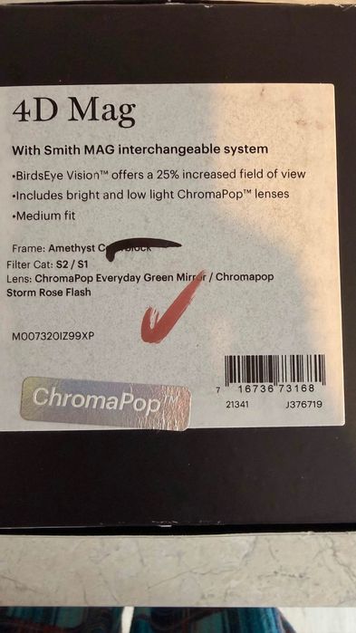 Goggles Snowboard/Ski Smith Optics 4D Mag