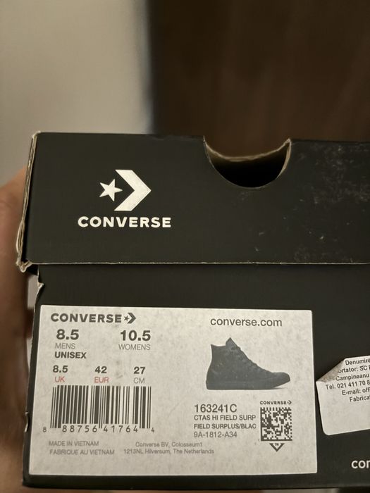 Converse Teniși Ctas Hi 163241C Verde