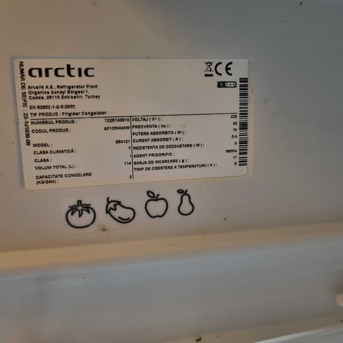 Frigider Arctic AF125M40W stare nou GARANTIE