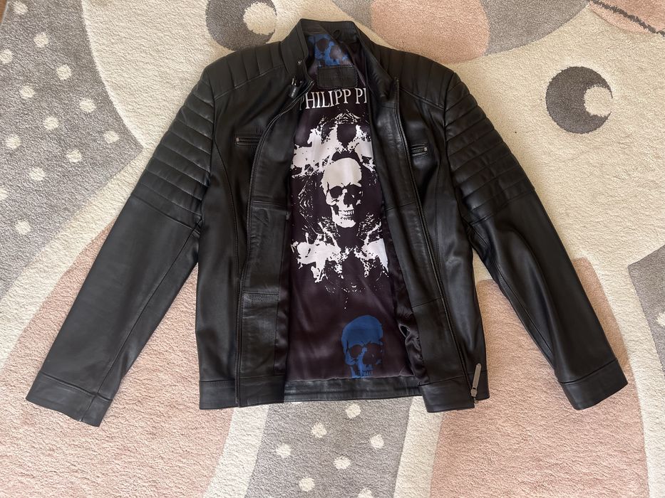 Мъжко яке от естествена кога Philipp Plein