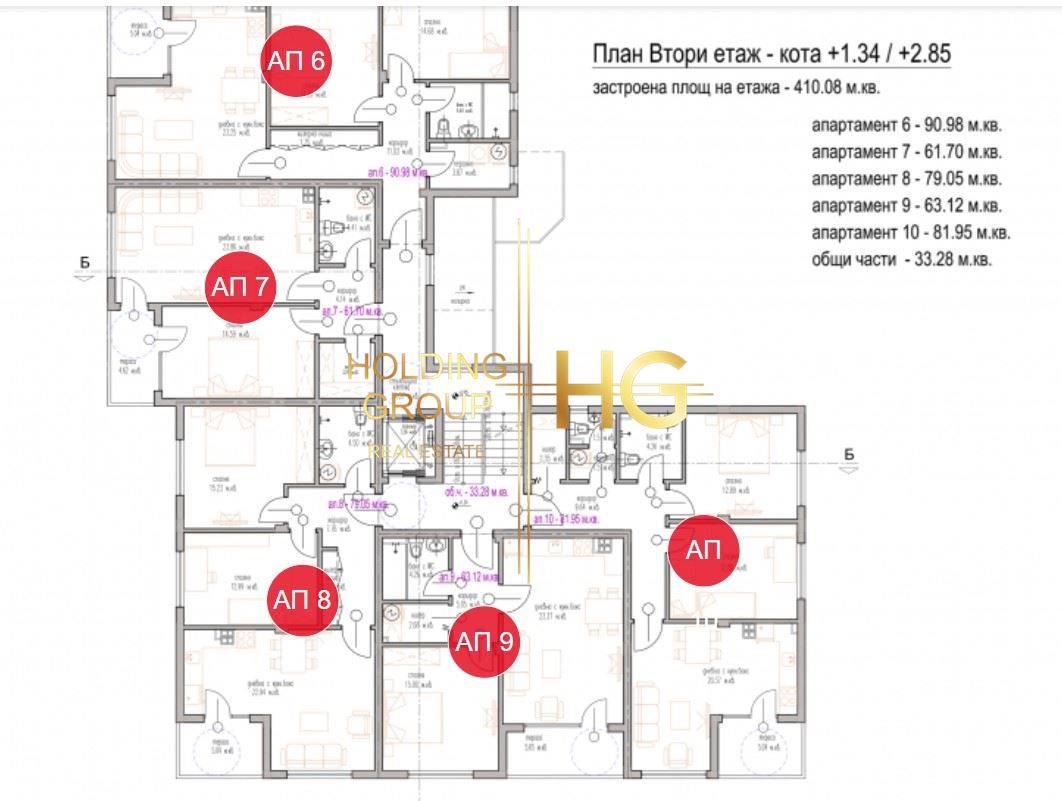 Продава се Двустаен апартамент в Варна, м-т Траката - 68 кв.м за 1248 €/кв.м - Снимка #1