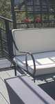 Canapea  vintage mare fier forjat, cu huse perne de gradina elegante
