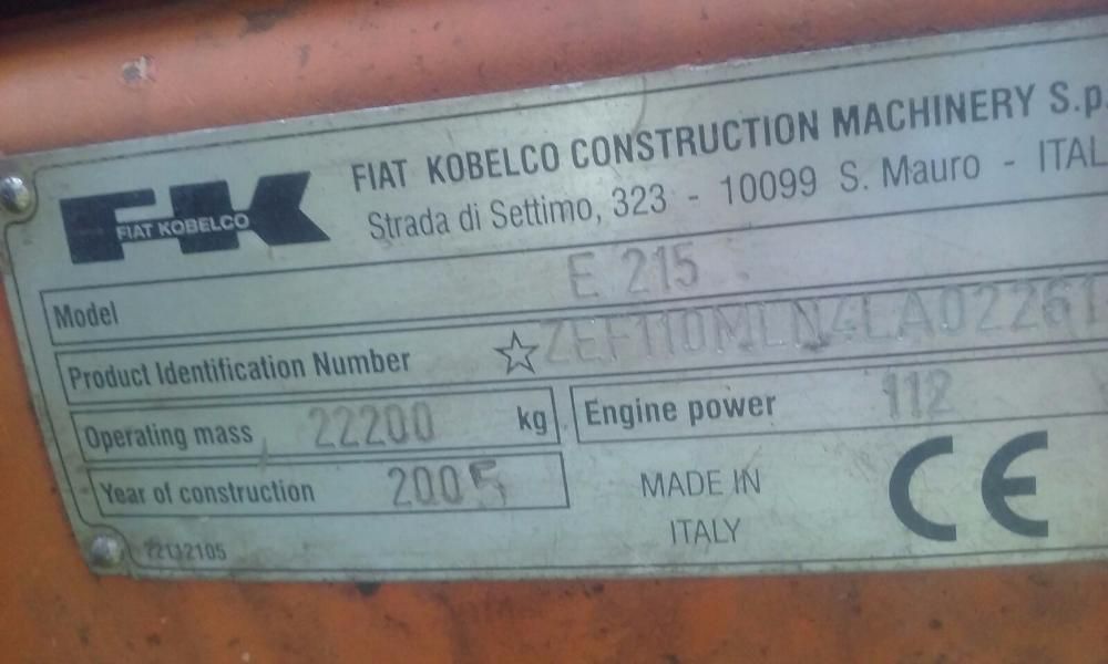 Fiat   Kobelco 215 dezmembrez motor senile sprochet lant hidromotoare.