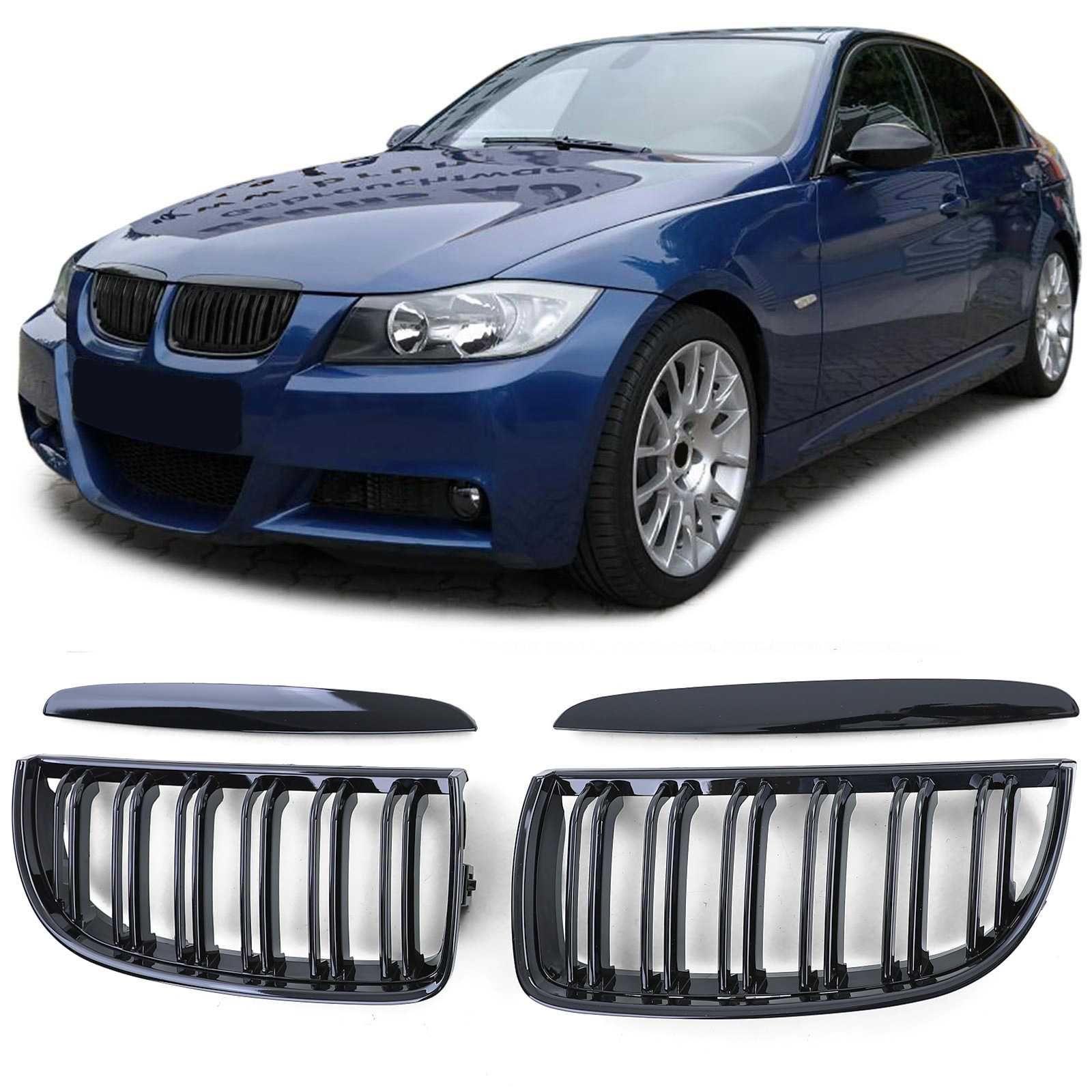 Бъбреци БМВ Е90 Е91 Двойни Черен гланц BMW E90 E91 решетка Решетки