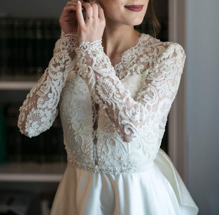 Rochie Mireasa Matase Naturala