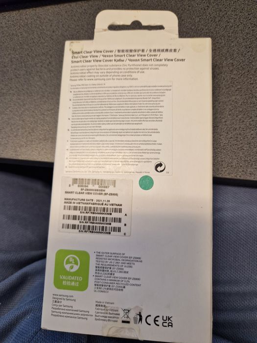 Samsung s22+ Smart clear view cover.