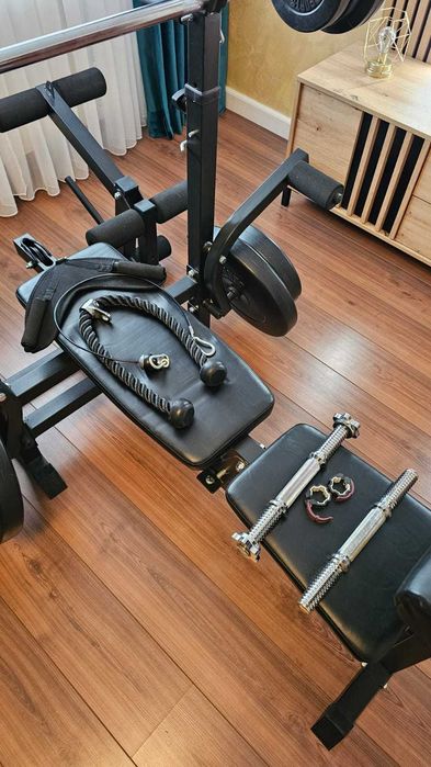 Aparat multifunctional fitness complet cu set 75 kg