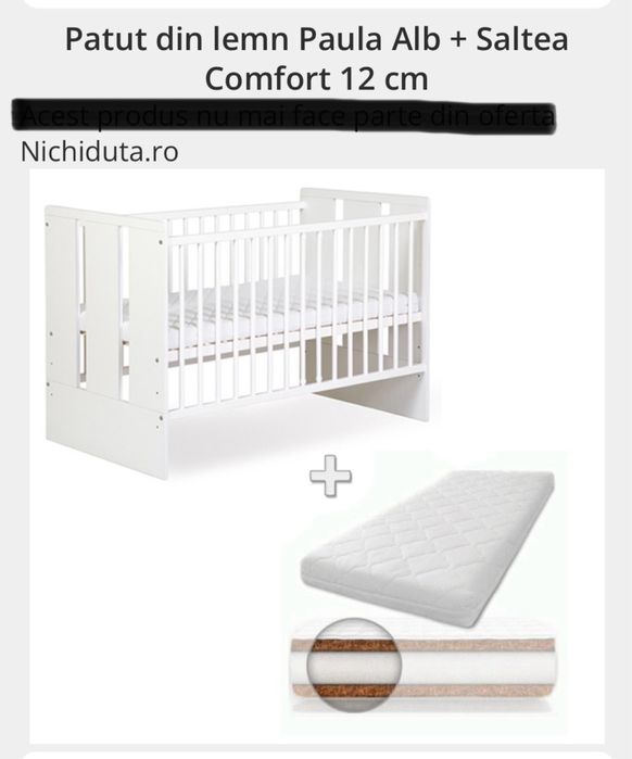 Patut lemn + saltea
