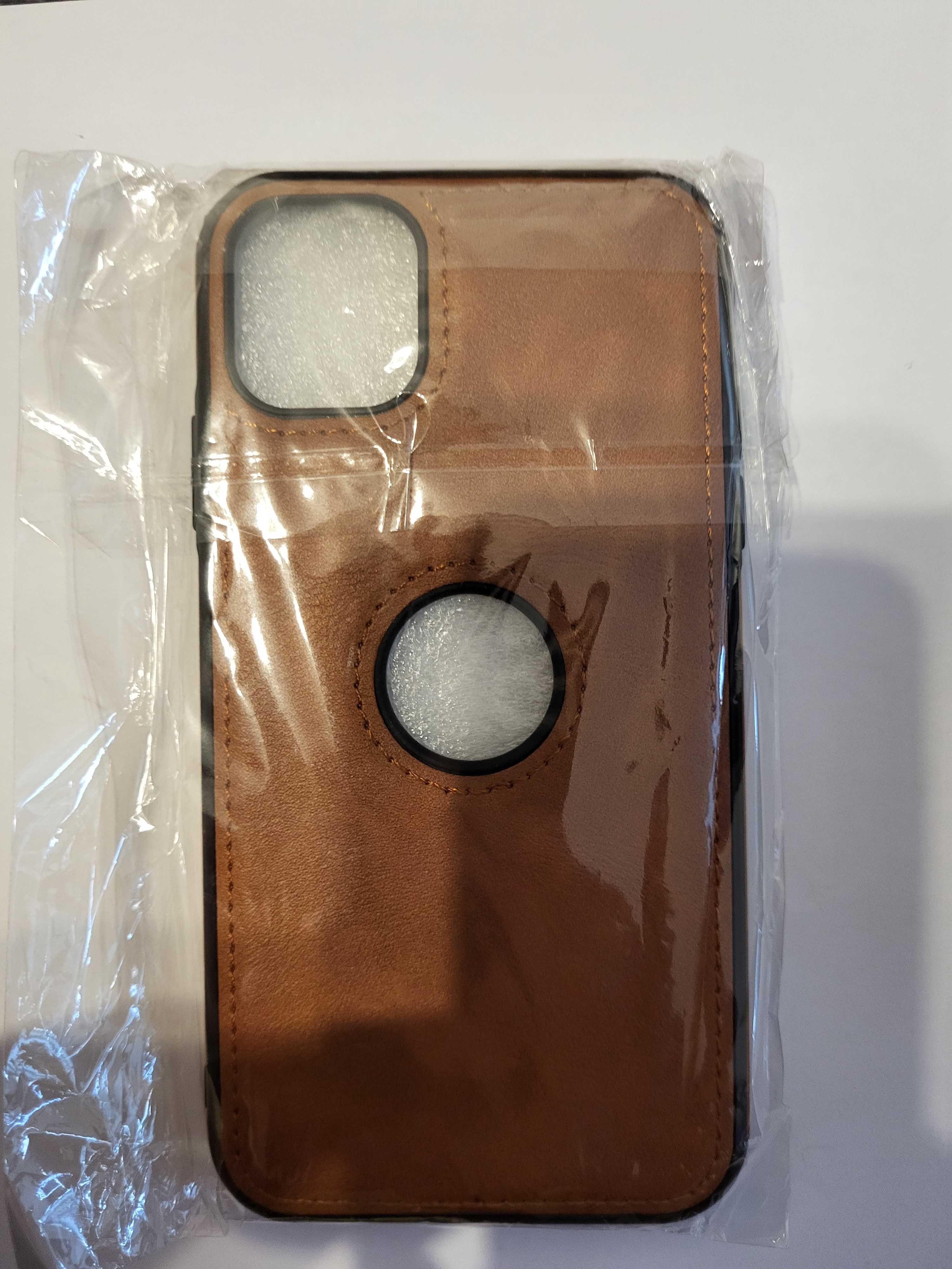 Carcasa din piele pentru Iphone 11 maro