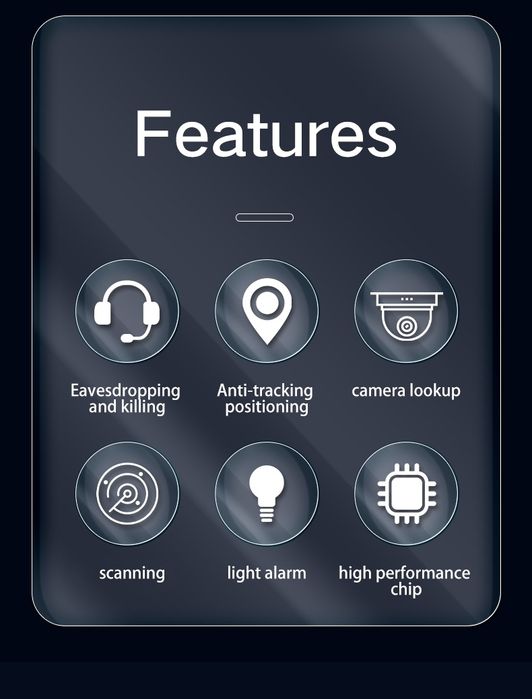 Vand detector gps tracker, microfoane, camere.