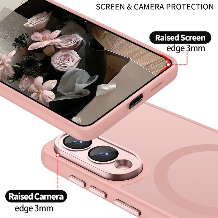 Матов magsafe кейс за samsung galaxy s25 edge - розов