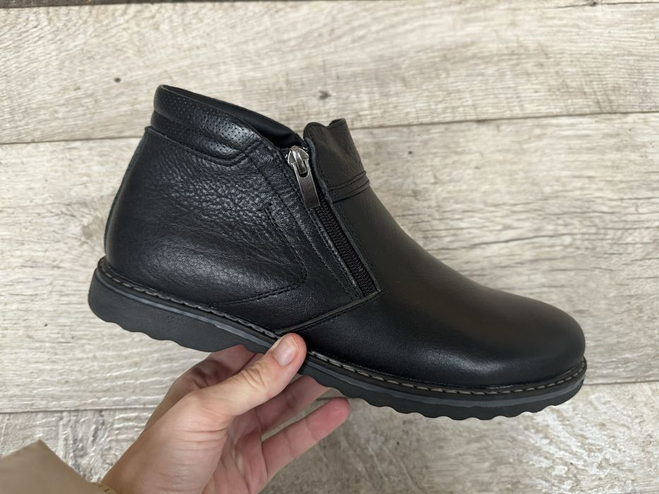 Продам 44-45 р. новые зимние ботинки из натуральной кожи