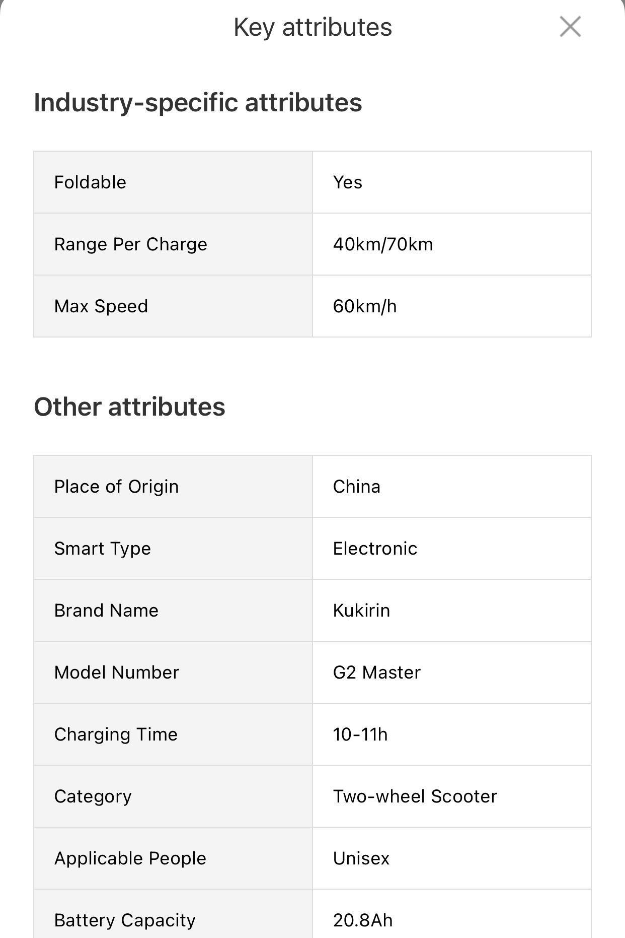 Kukirin G2 Master Electric Scooter 1000W*2 Dual Motor