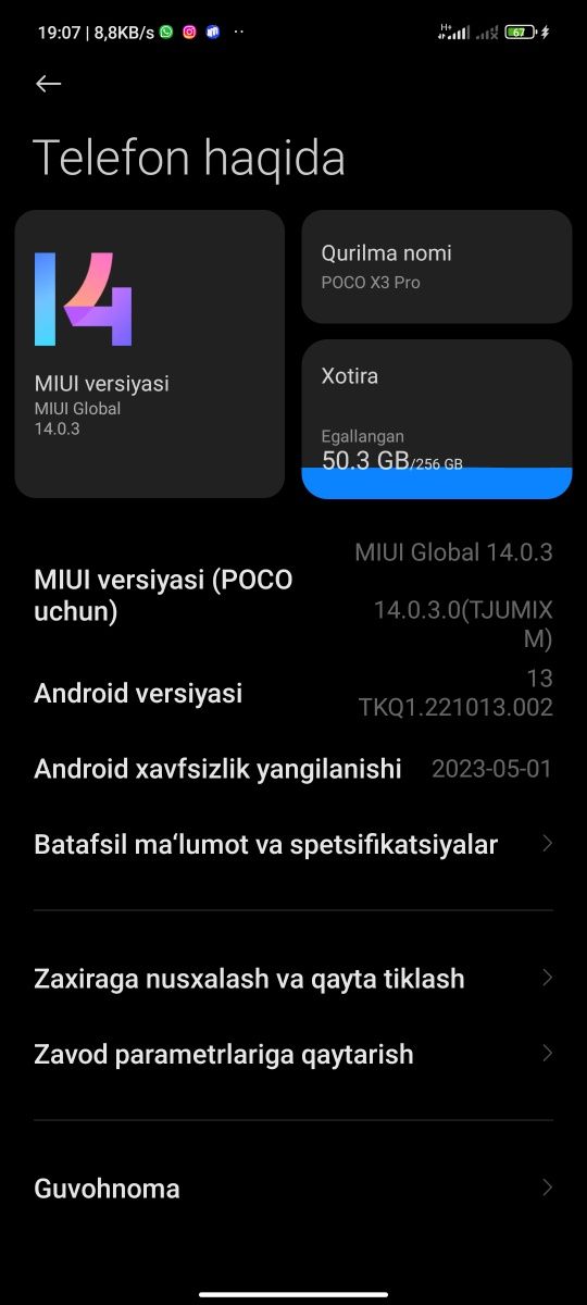 Poco x 3 pro 8/256