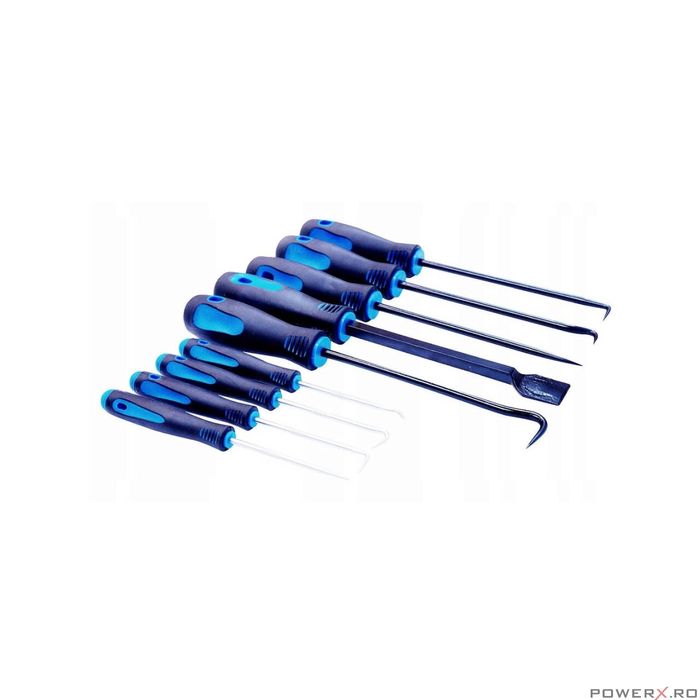 Set carlige si raclete, 9 piese, Silver