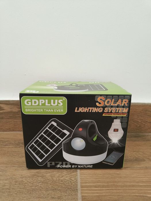 Kit solar GDPlus GD-P20 cu lampa multifunctionala