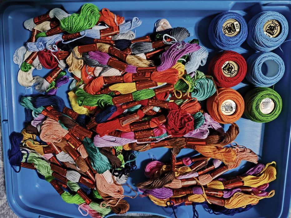 Пяльцы , мулине нитки