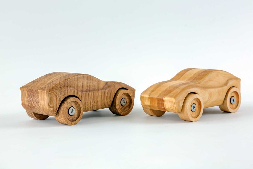 Персонализирана дървена количка, играчка подарък за първи рожден ден